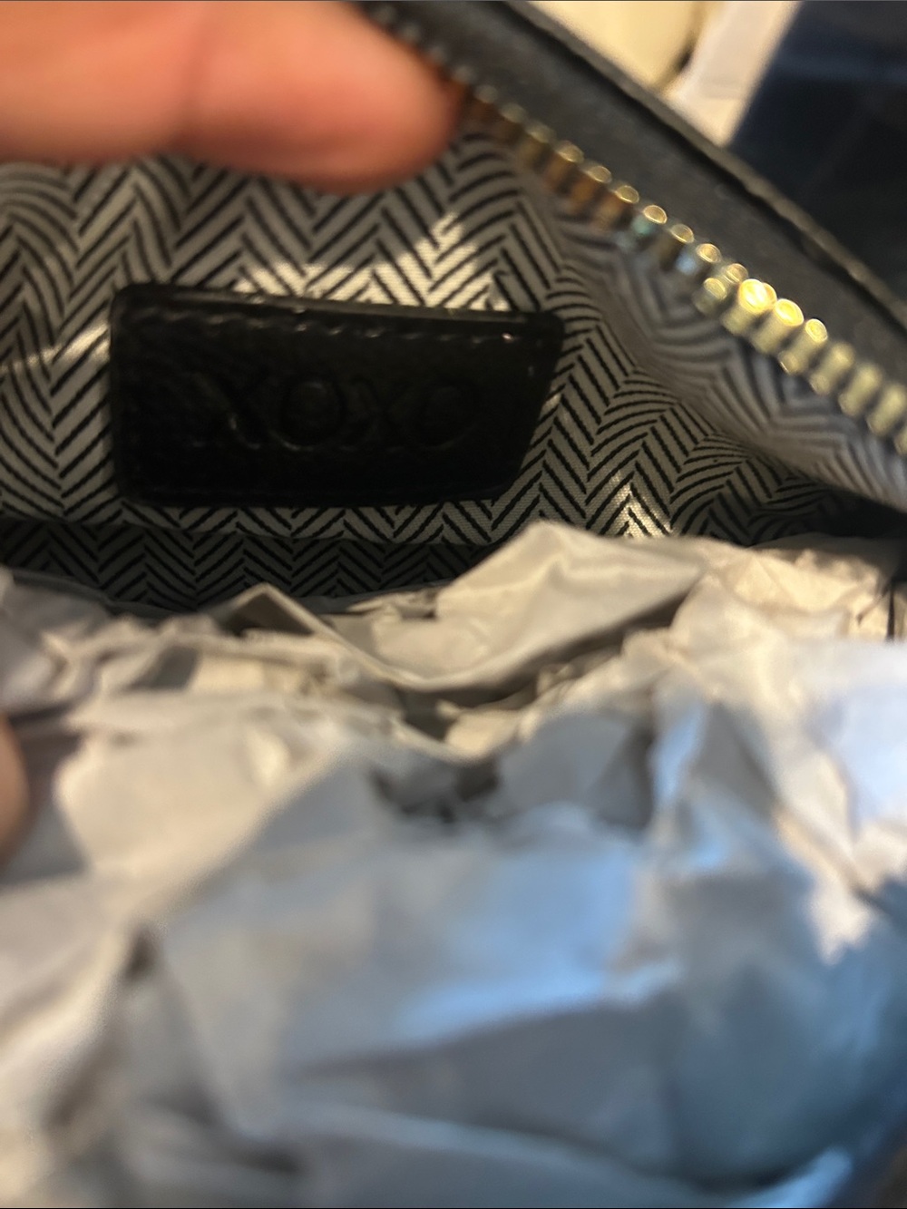 XOXO Black Mini Barrel Bag with Studded Logo - Picture 4 of 4